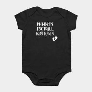 Pumpkin Football Baby Bumps / Football Pregnancy Announcement / Cute Halloween Pumpkin Gift New For Mom Baby Bodysuit